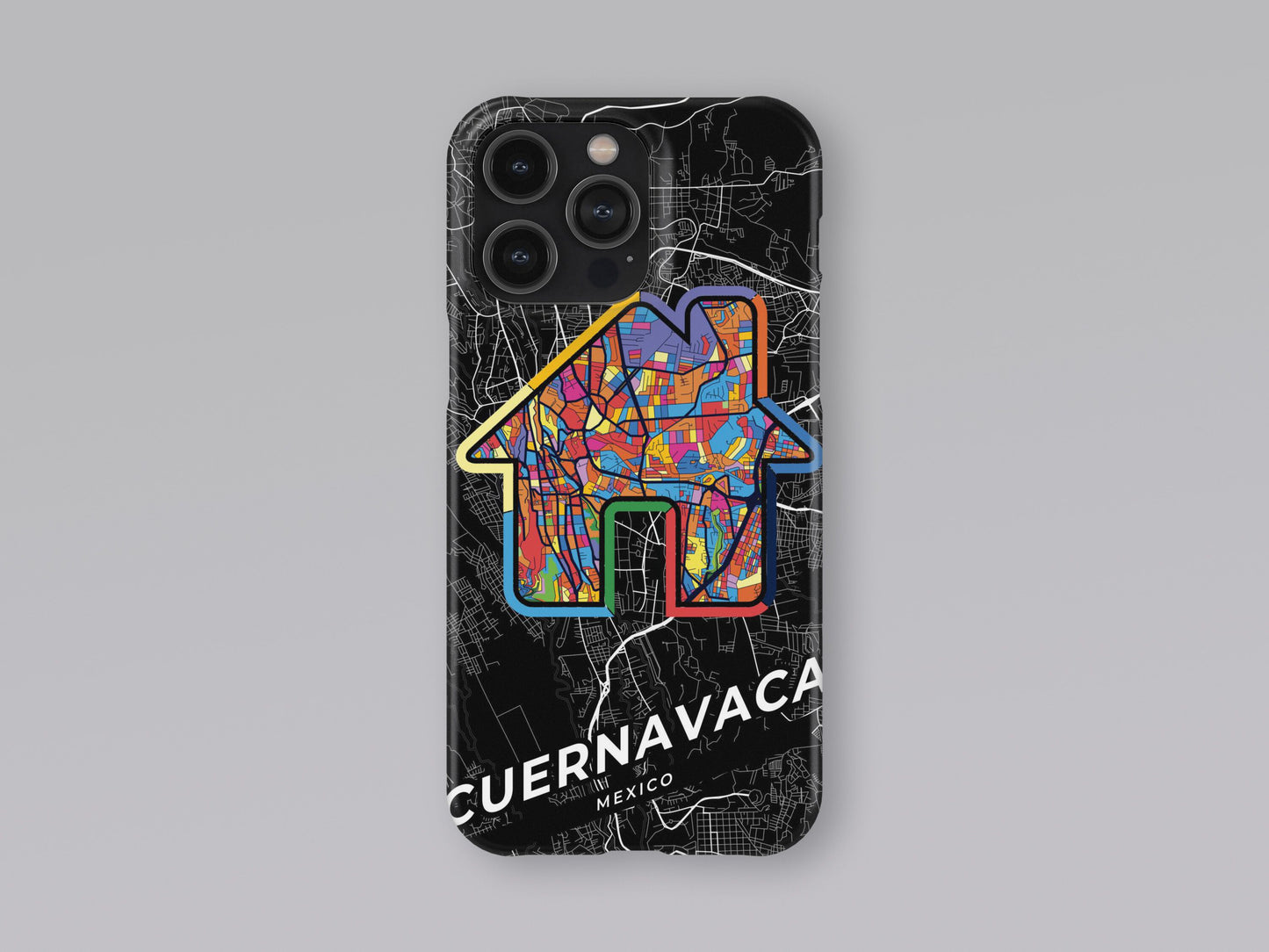 Cuernavaca Mexico slim phone case with colorful icon. Birthday, wedding or housewarming gift. Couple match cases. 3