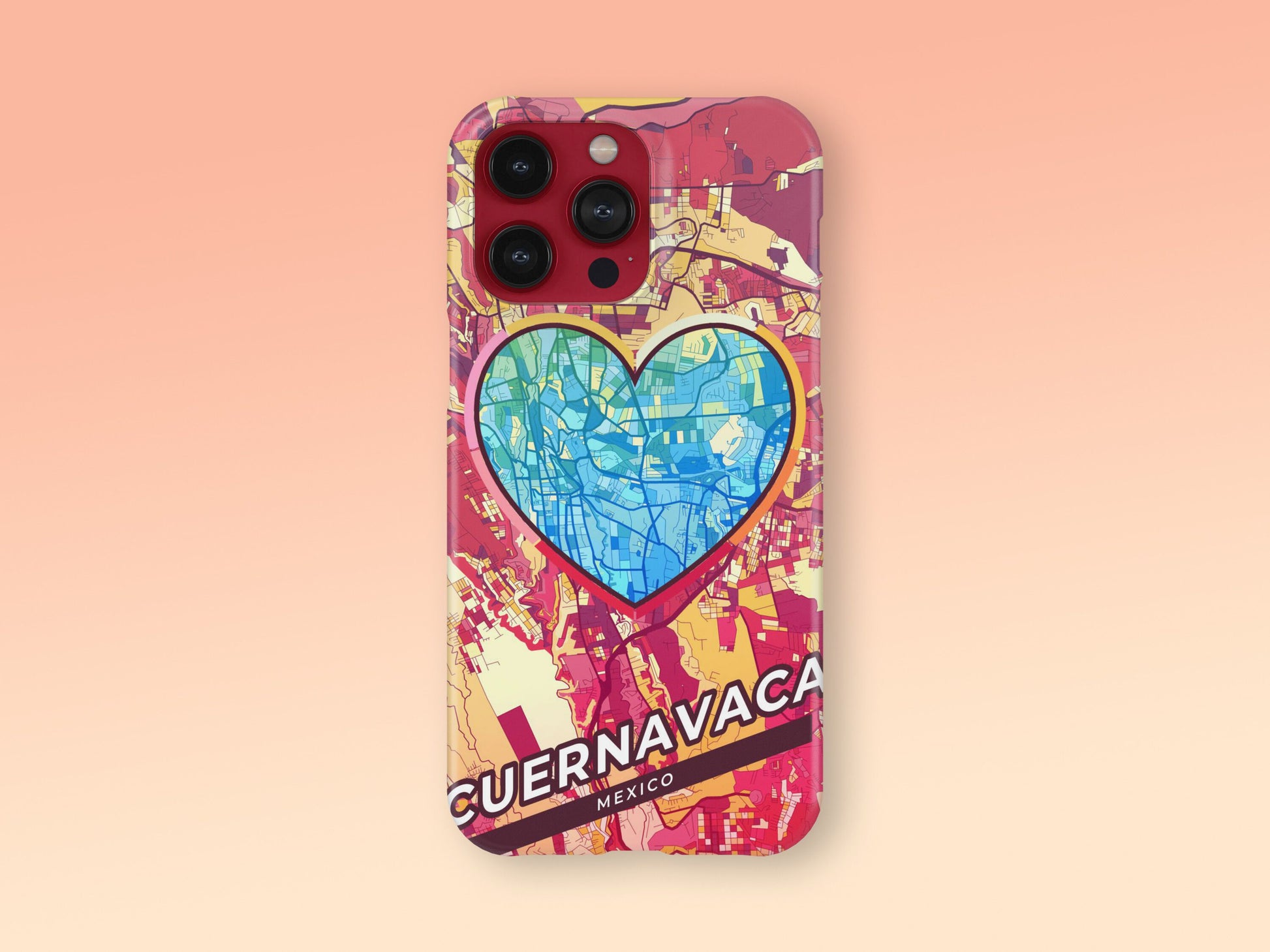 Cuernavaca Mexico slim phone case with colorful icon. Birthday, wedding or housewarming gift. Couple match cases. 2