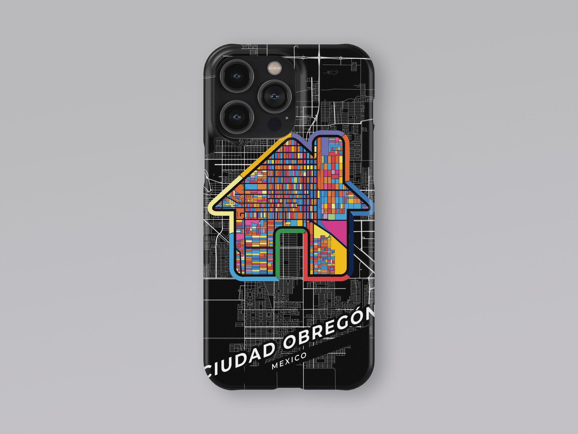 Ciudad Obregón Mexico slim phone case with colorful icon. Birthday, wedding or housewarming gift. Couple match cases. 3