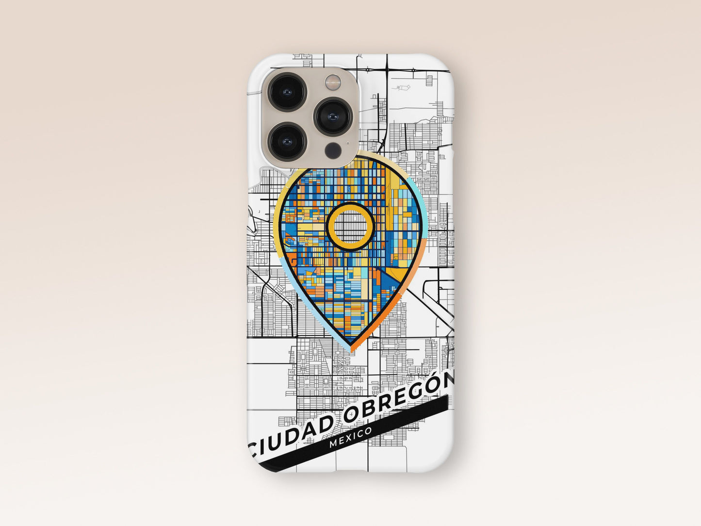 Ciudad Obregón Mexico slim phone case with colorful icon. Birthday, wedding or housewarming gift. Couple match cases. 1
