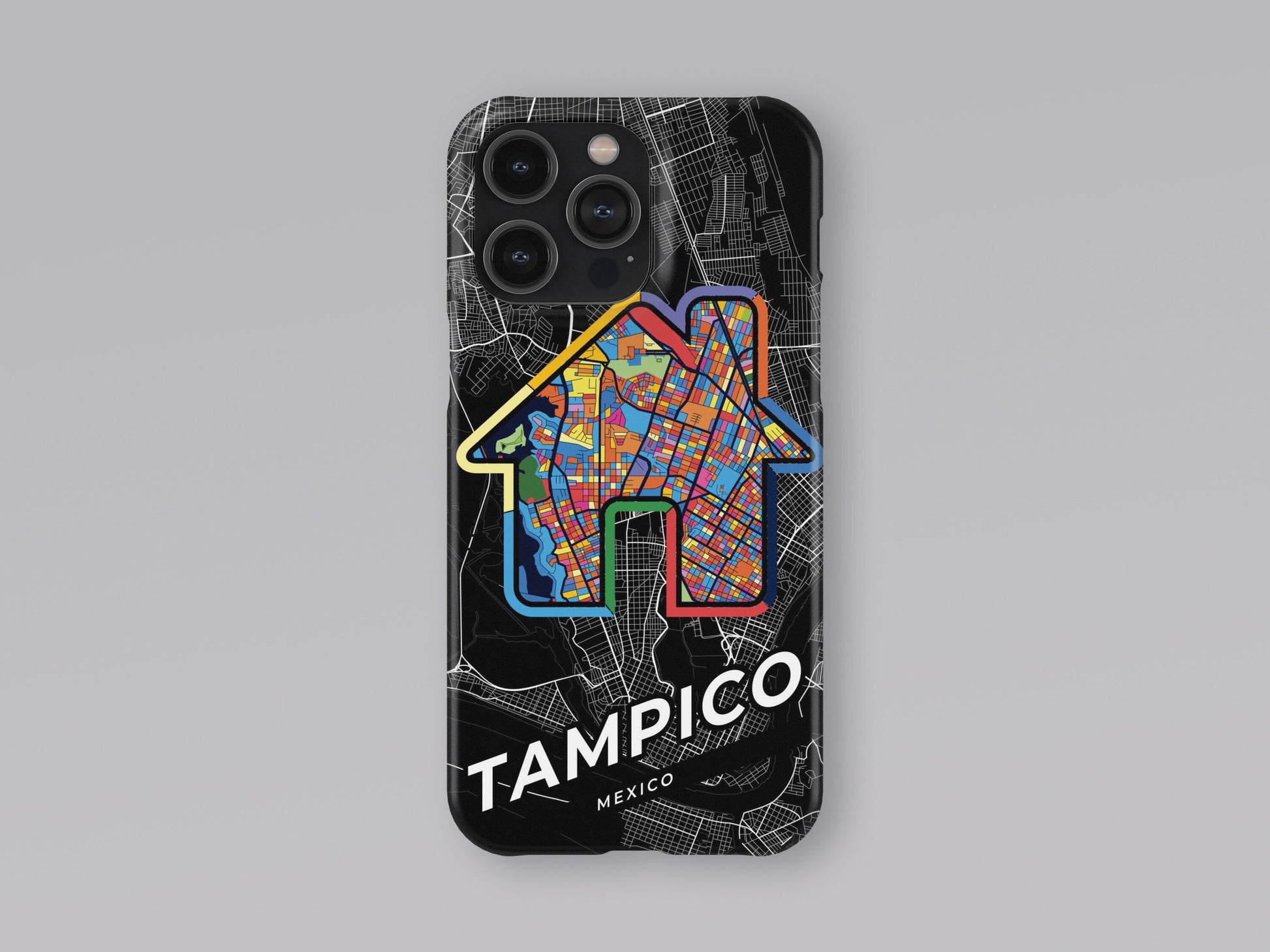Tampico Mexico slim phone case with colorful icon 3