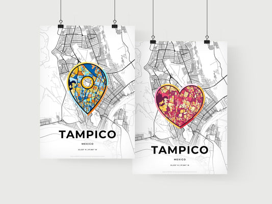 Tampico Mexico art print for couples