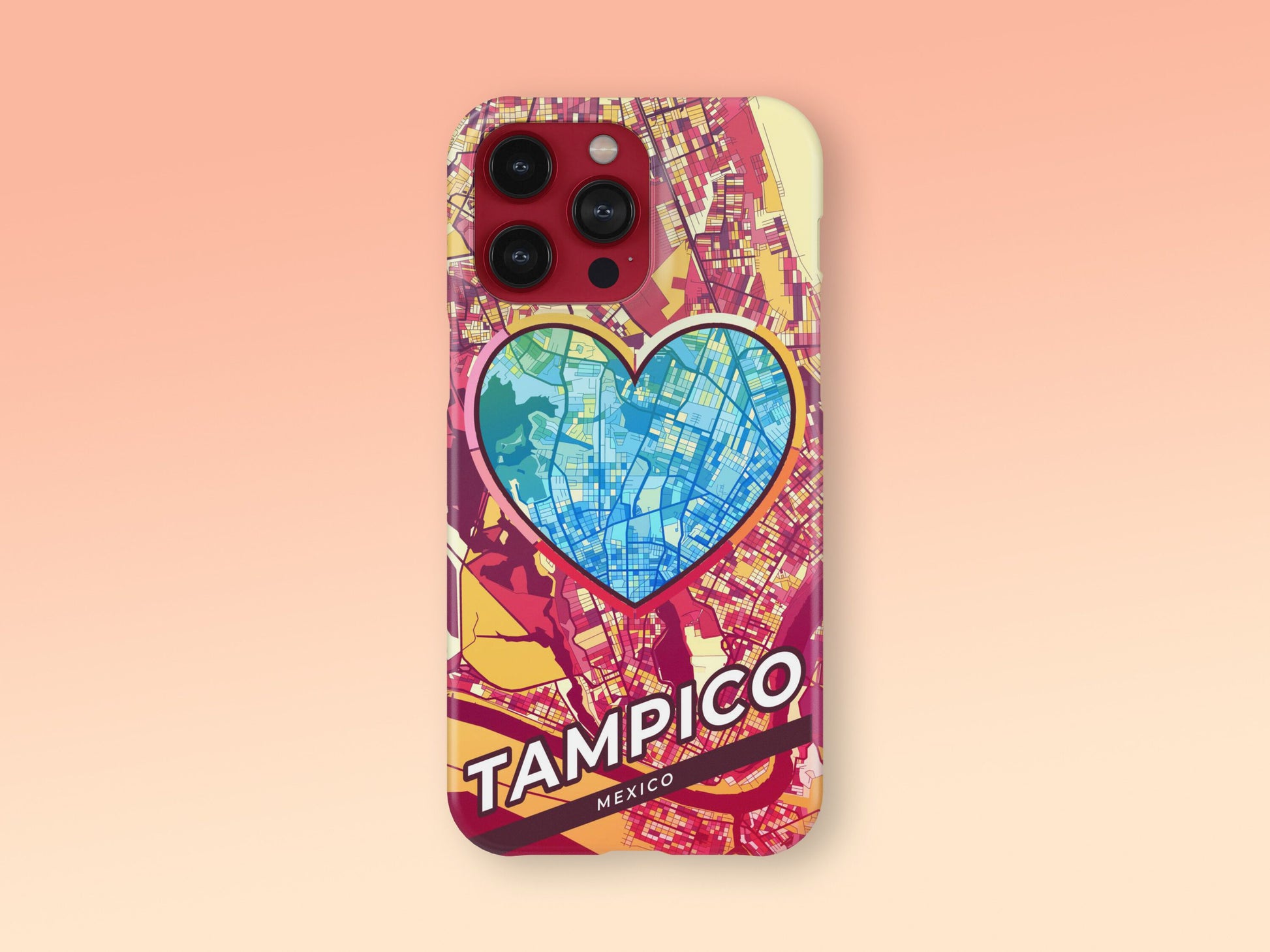 Tampico Mexico slim phone case with colorful icon 2
