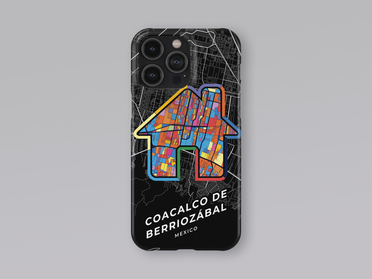 Coacalco De Berriozábal Mexico slim phone case with colorful icon. Birthday, wedding or housewarming gift. Couple match cases. 3