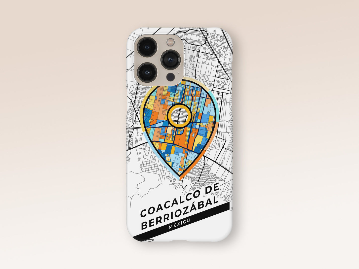 Coacalco De Berriozábal Mexico slim phone case with colorful icon. Birthday, wedding or housewarming gift. Couple match cases. 1