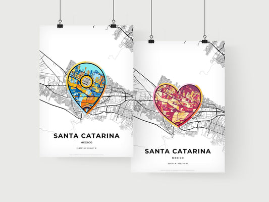 Santa Catarina Mexico art print for couples
