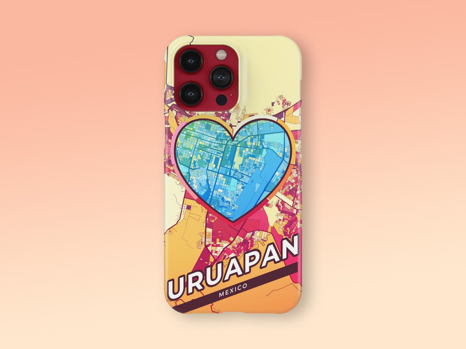 Uruapan Mexico slim phone case with colorful icon 2