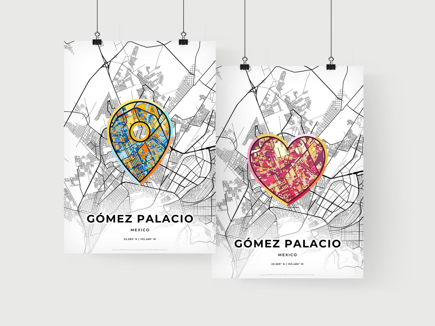 Gómez Palacio Mexico art print for couples