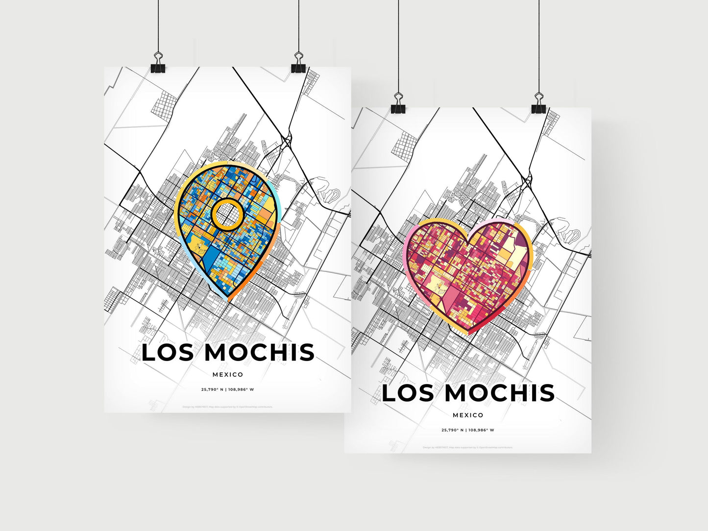 Los Mochis Mexico art print for couples