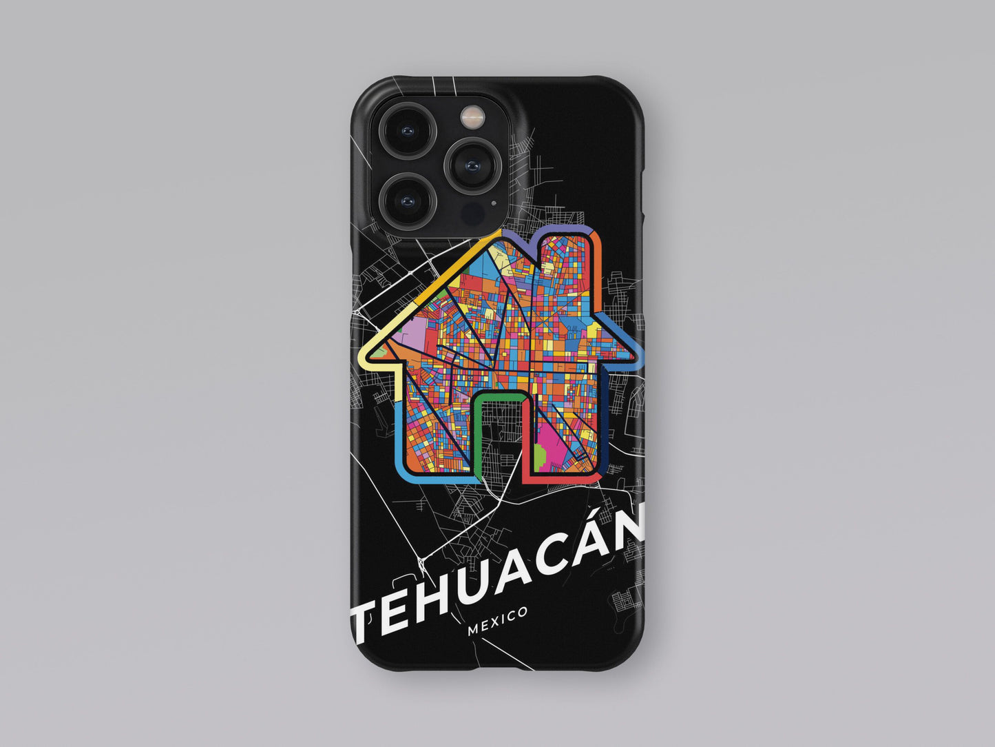Tehuacán Mexico slim phone case with colorful icon 3