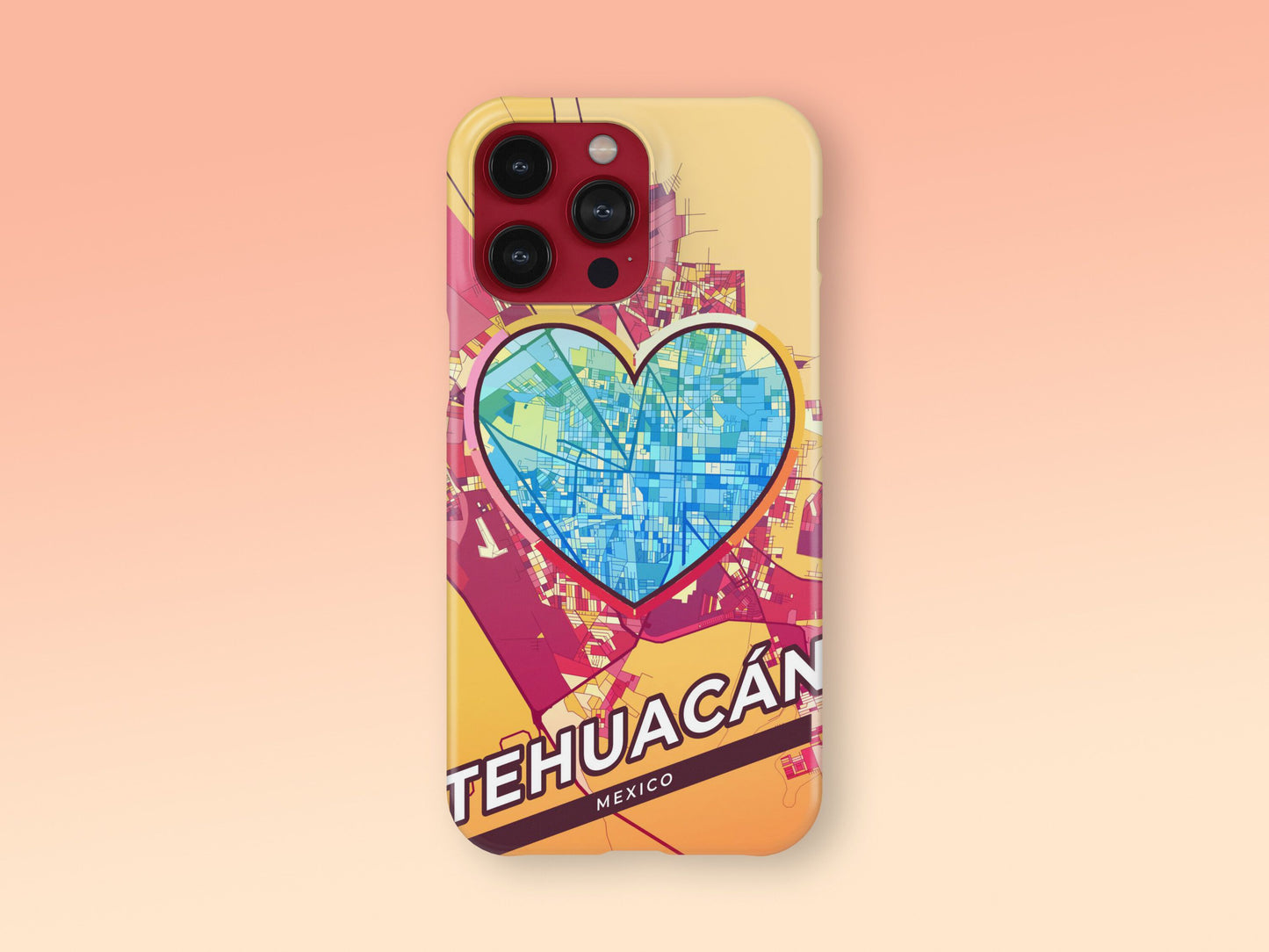 Tehuacán Mexico slim phone case with colorful icon 2