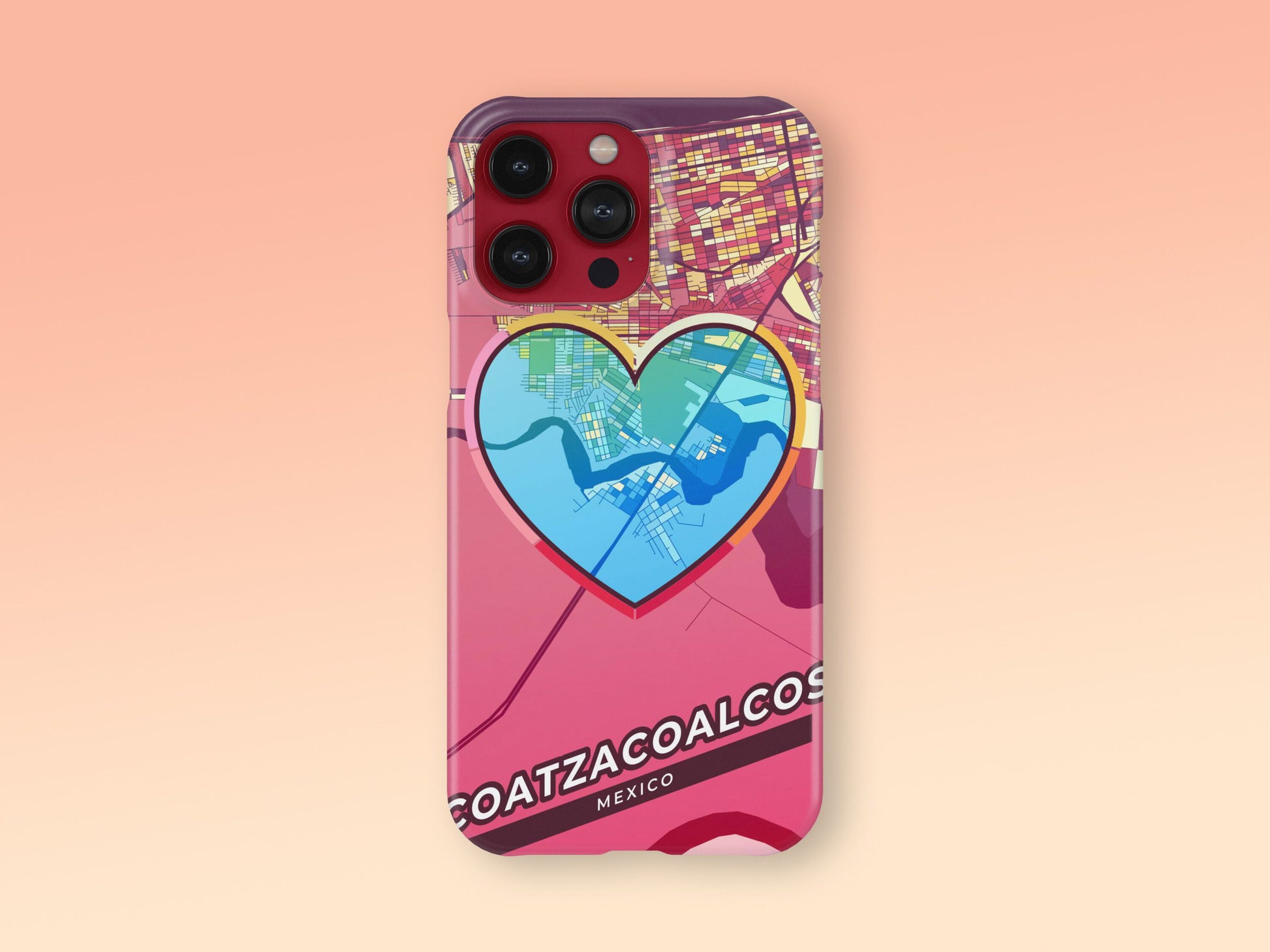 Coatzacoalcos Mexico slim phone case with colorful icon. Birthday, wedding or housewarming gift. Couple match cases. 2