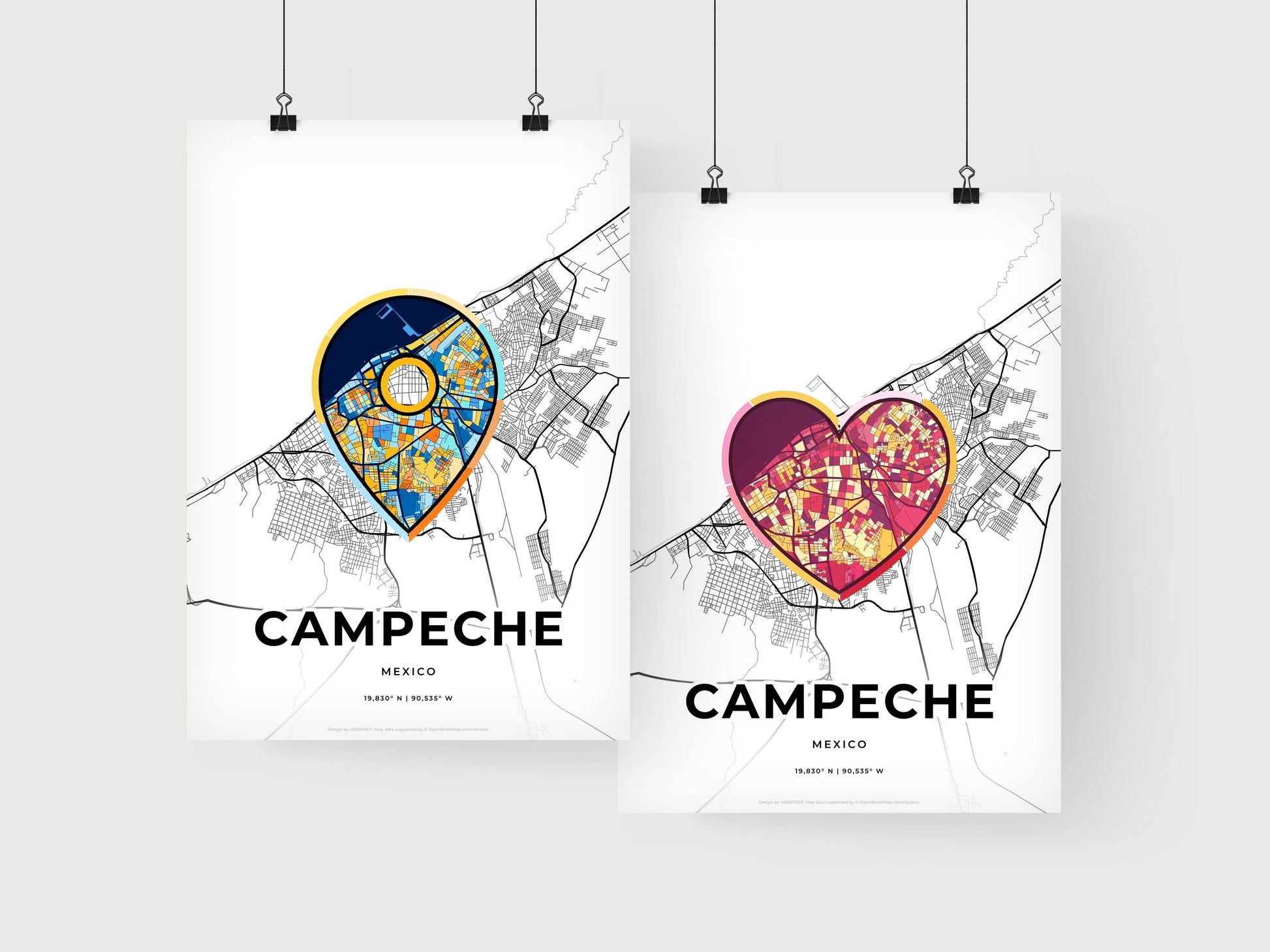 Campeche Mexico art print for couples