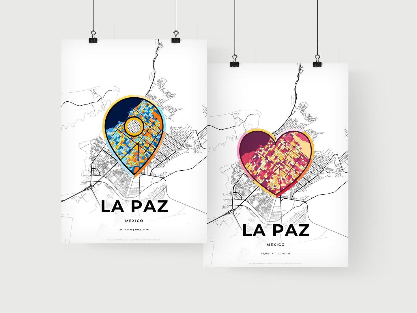 La Paz Mexico art print for couples