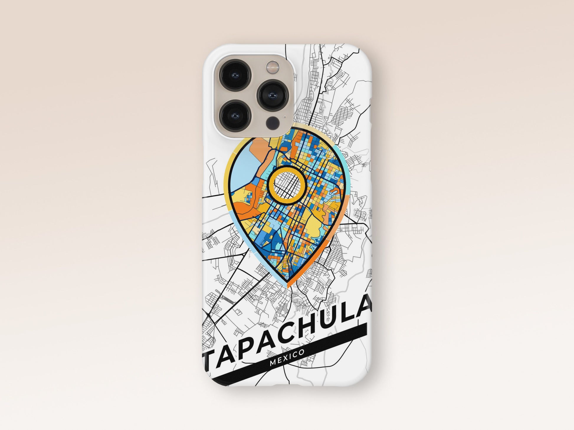 Tapachula Mexico slim phone case with colorful icon 1