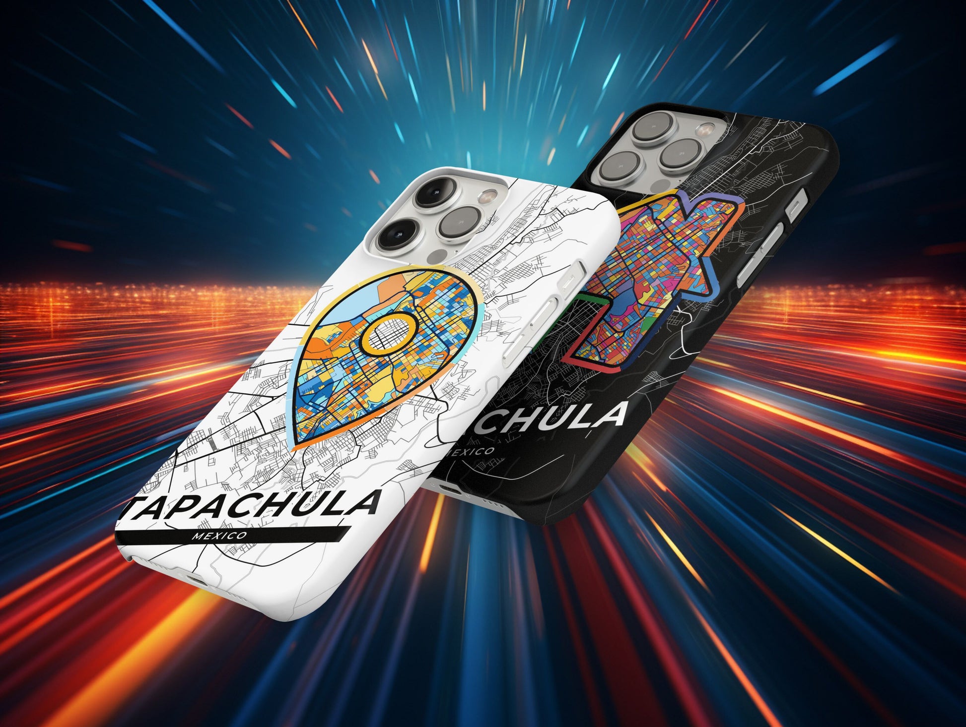 Tapachula Mexico slim phone case with colorful icon