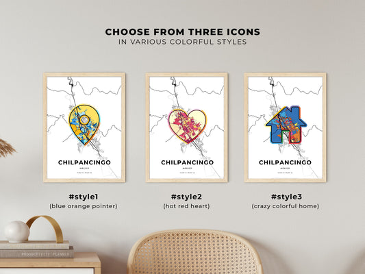 Chilpancingo Mexico maps with colorful icons