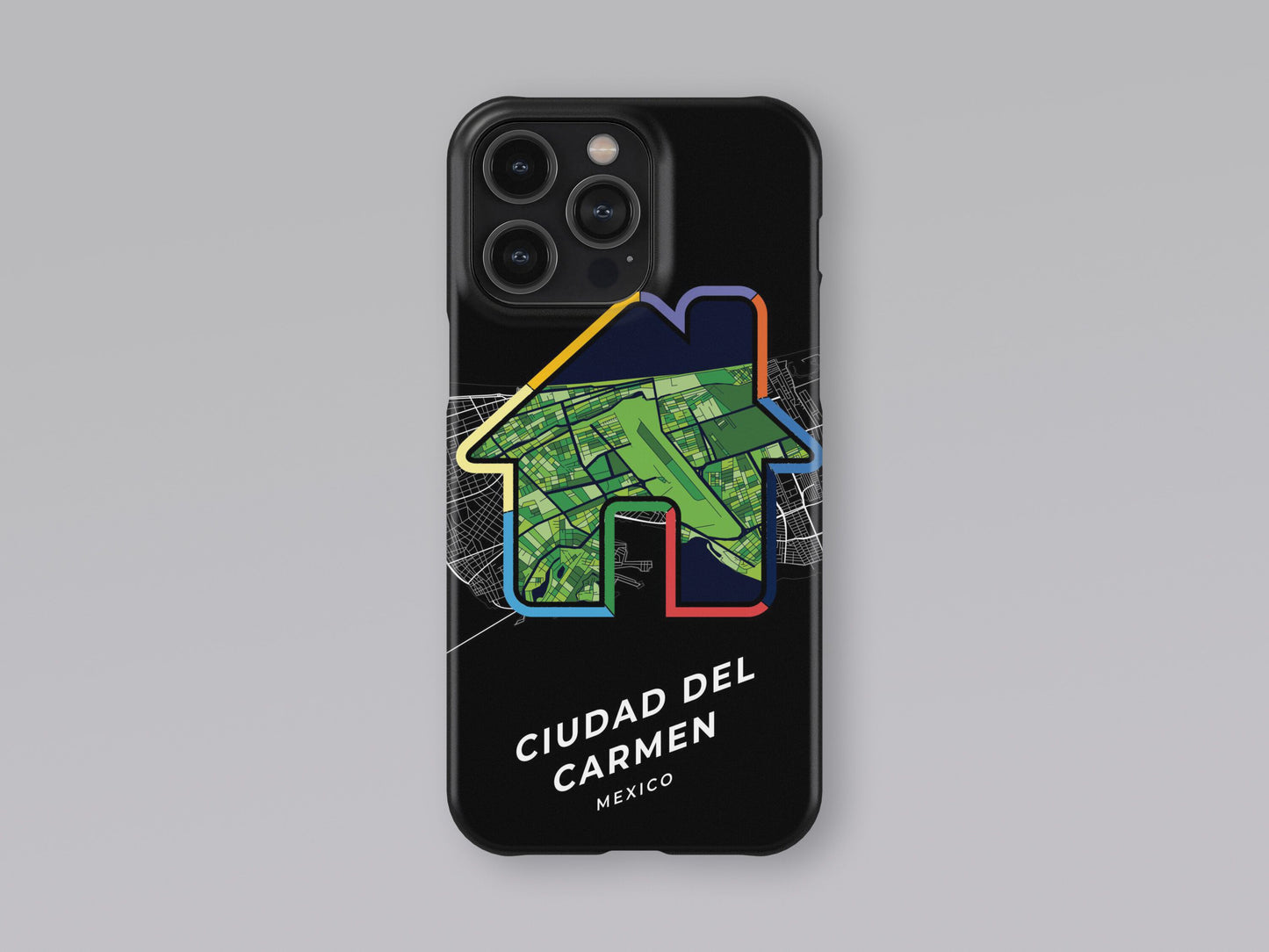 Ciudad Del Carmen Mexico slim phone case with colorful icon. Birthday, wedding or housewarming gift. Couple match cases. 3