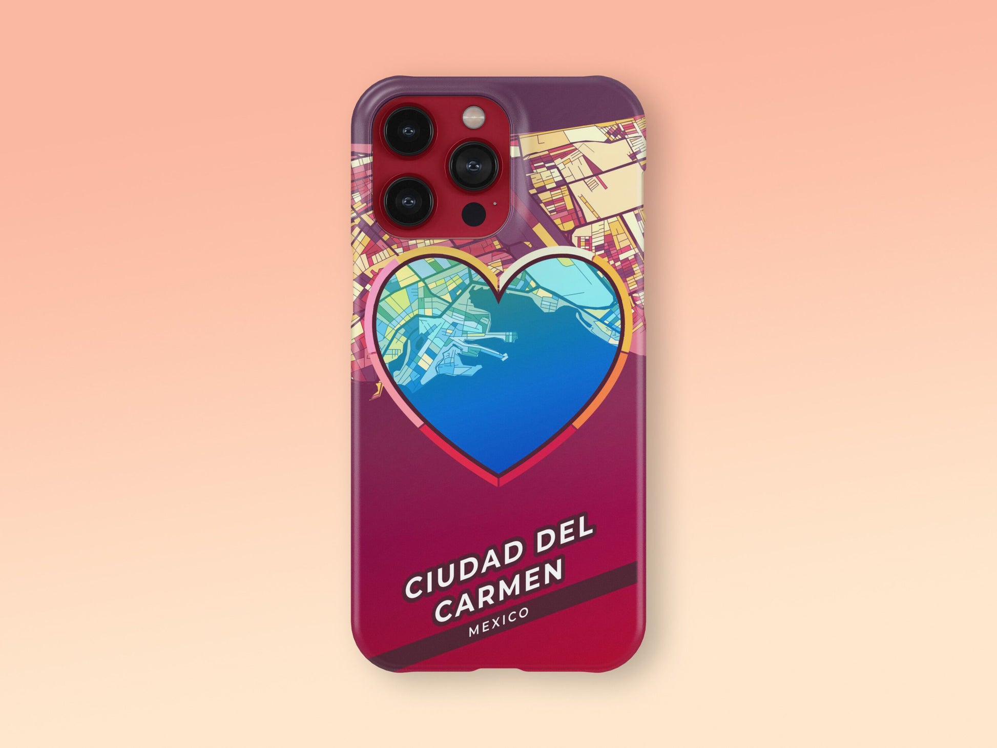 Ciudad Del Carmen Mexico slim phone case with colorful icon. Birthday, wedding or housewarming gift. Couple match cases. 2