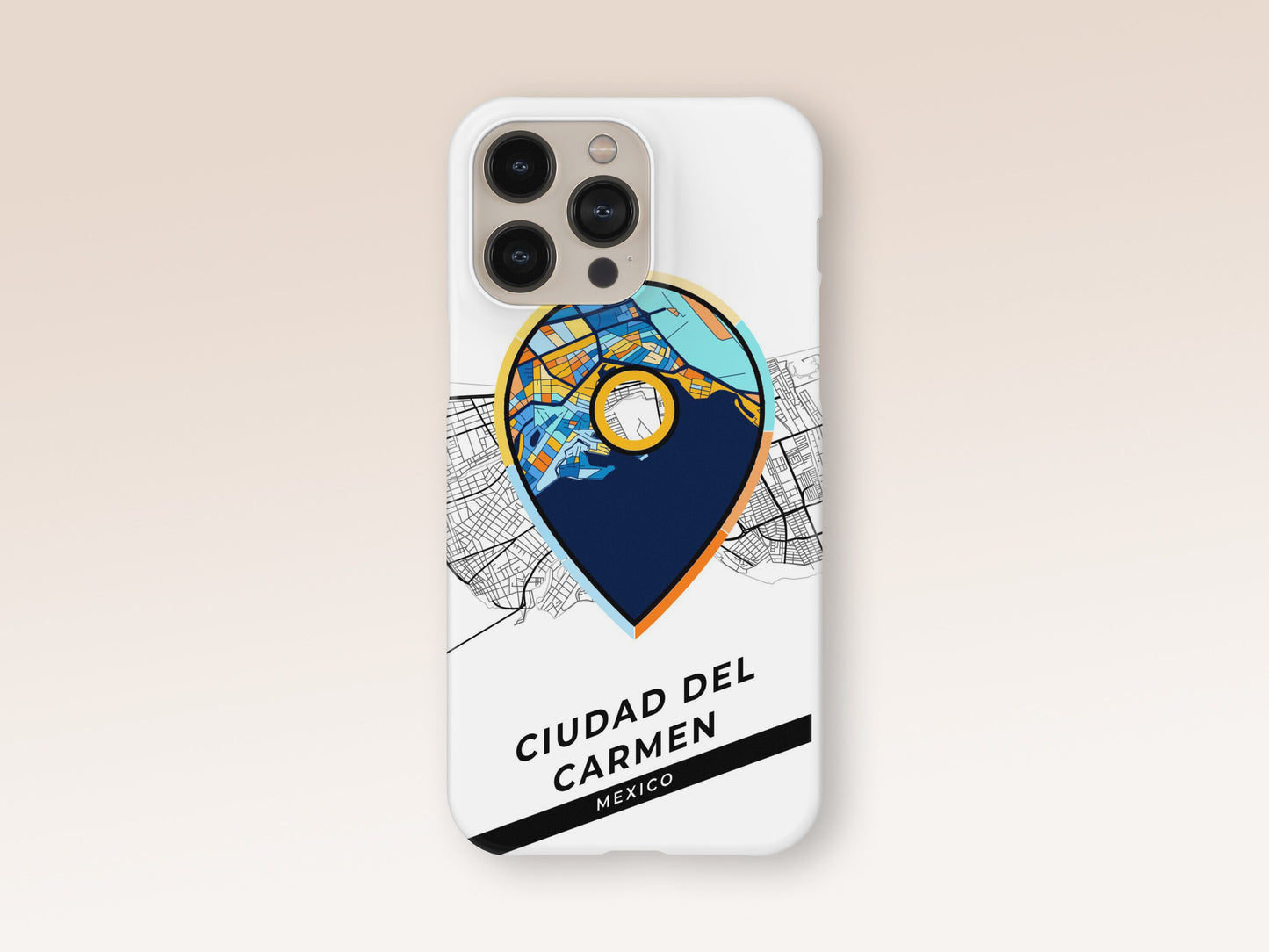Ciudad Del Carmen Mexico slim phone case with colorful icon. Birthday, wedding or housewarming gift. Couple match cases. 1