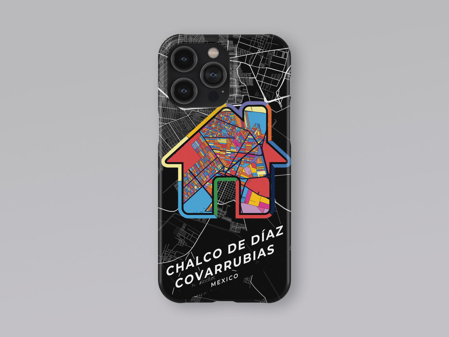 Chalco De Díaz Covarrubias Mexico slim phone case with colorful icon. Birthday, wedding or housewarming gift. Couple match cases. 3