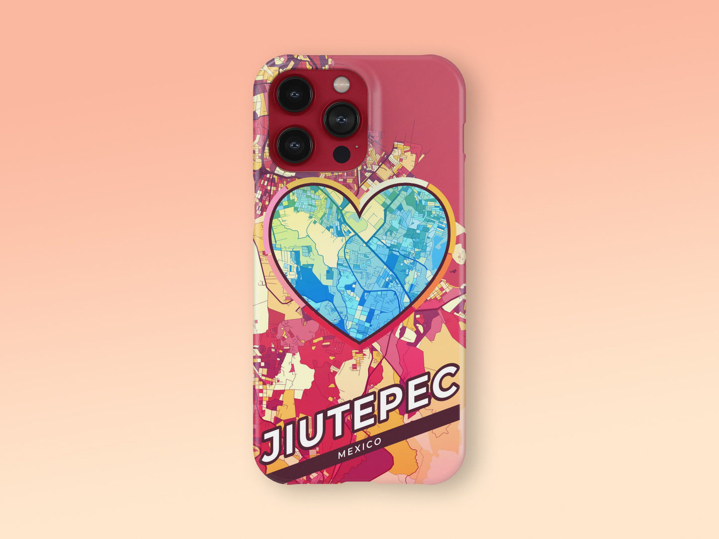 Jiutepec Mexico slim phone case with colorful icon. Birthday, wedding or housewarming gift. Couple match cases. 2