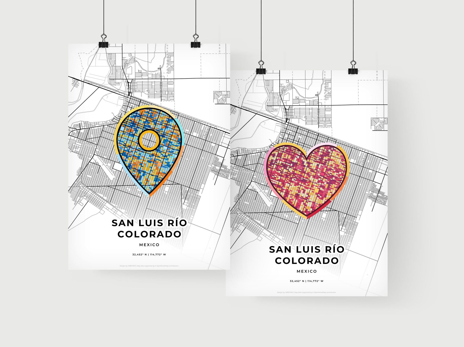 San Luis Río Colorado Mexico art print for couples