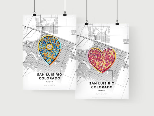 San Luis Río Colorado Mexico art print for couples