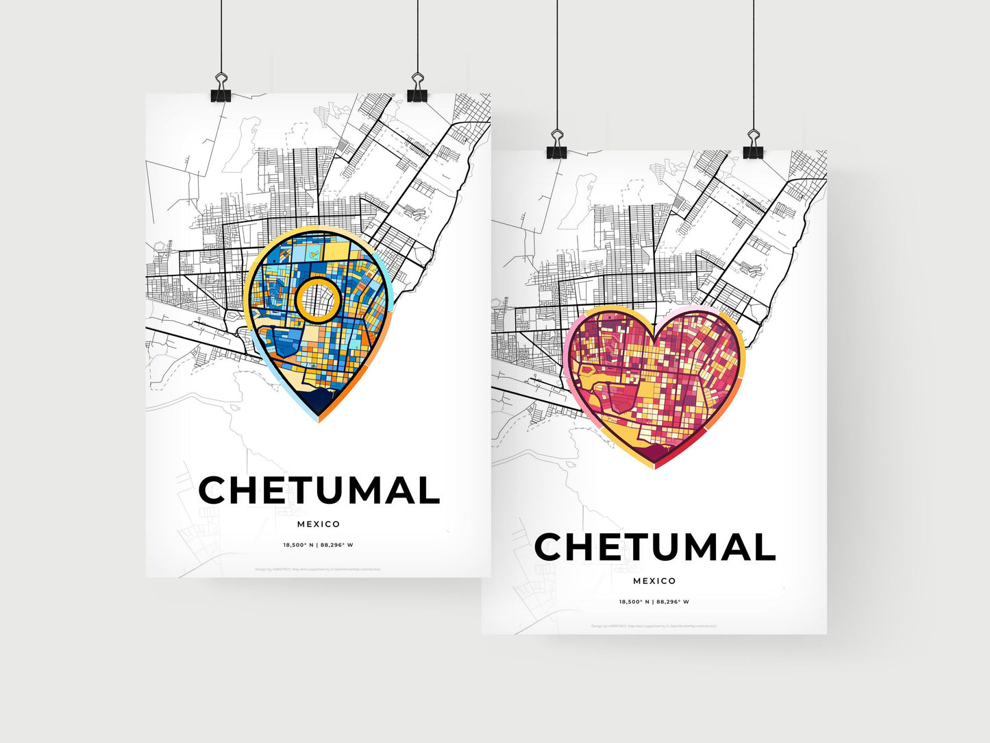 Chetumal Mexico art print for couples
