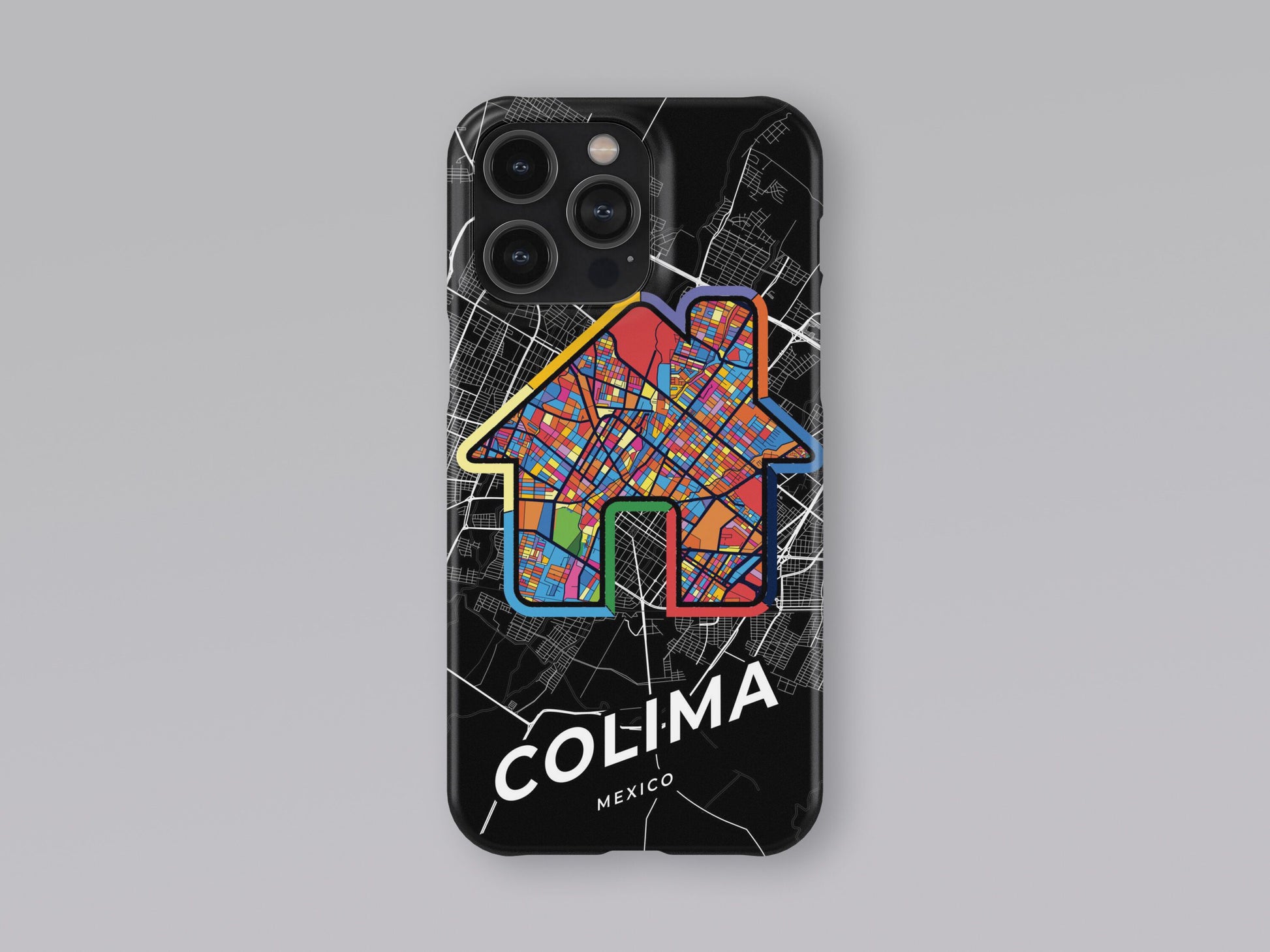 Colima Mexico slim phone case with colorful icon. Birthday, wedding or housewarming gift. Couple match cases. 3