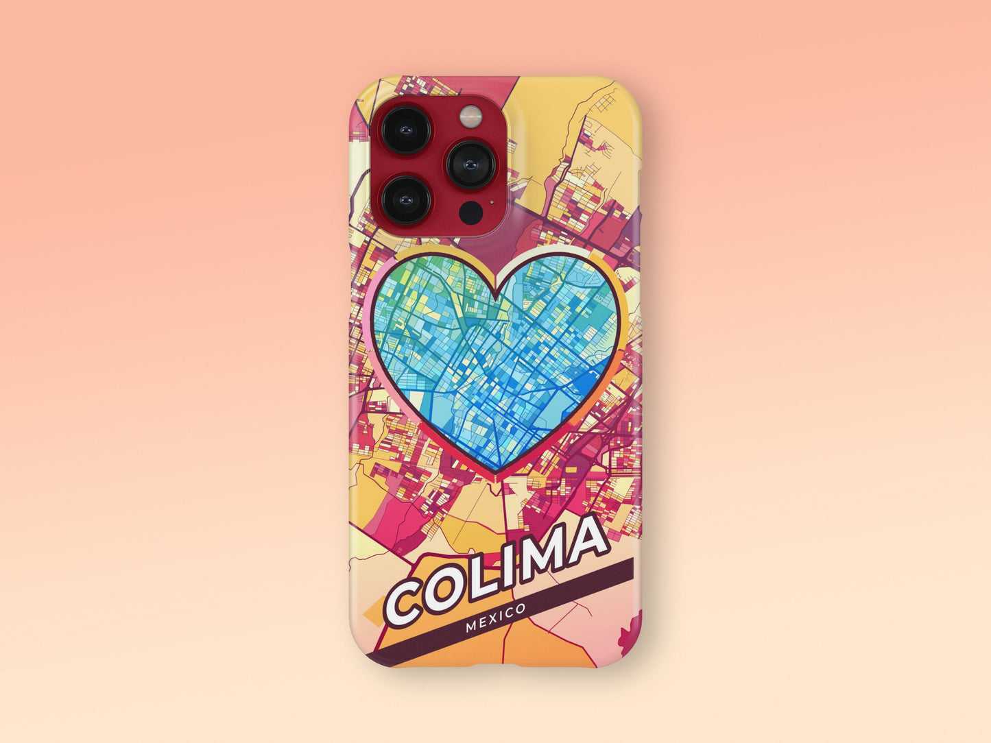Colima Mexico slim phone case with colorful icon. Birthday, wedding or housewarming gift. Couple match cases. 2