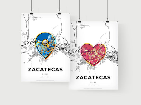 Zacatecas Mexico art print for couples