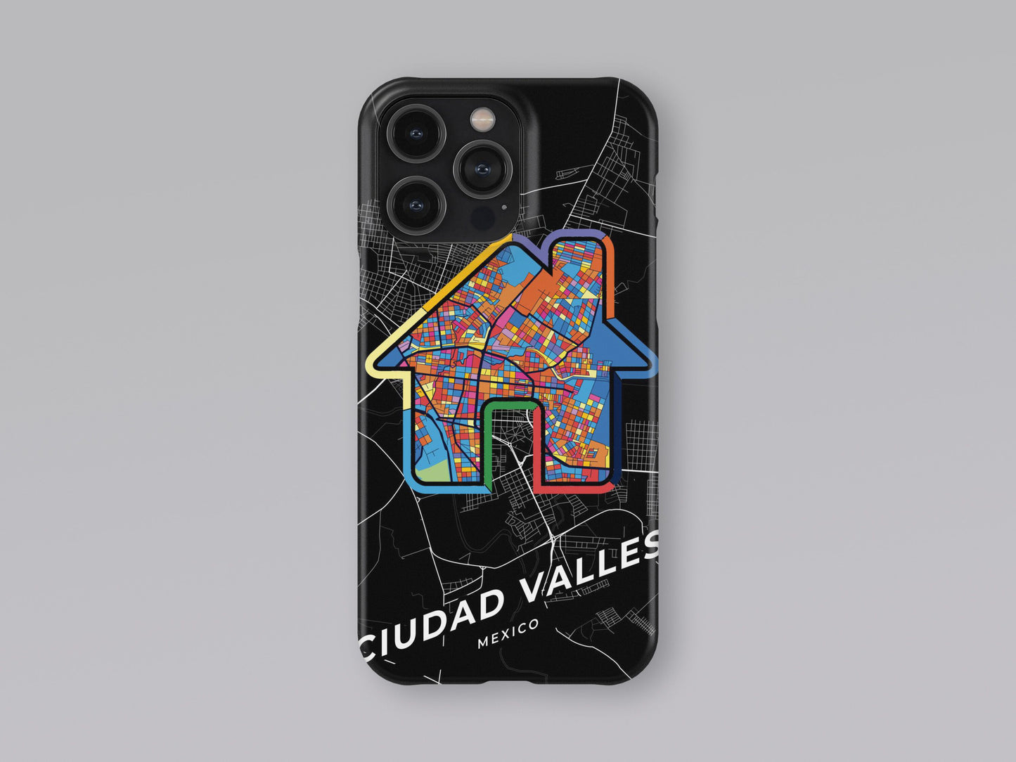 Ciudad Valles Mexico slim phone case with colorful icon. Birthday, wedding or housewarming gift. Couple match cases. 3