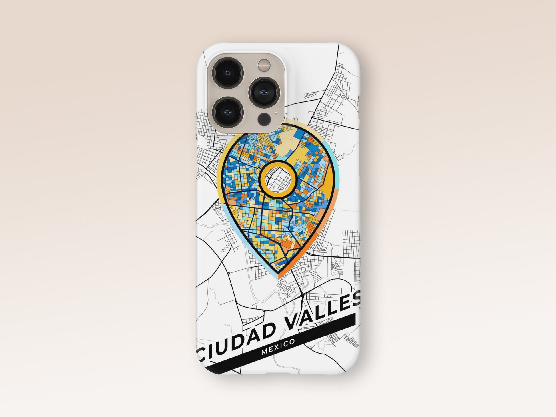 Ciudad Valles Mexico slim phone case with colorful icon. Birthday, wedding or housewarming gift. Couple match cases. 1