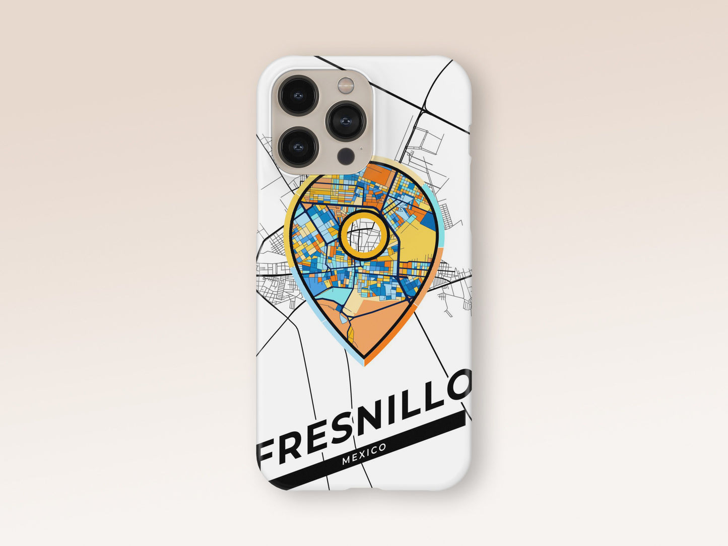 Fresnillo Mexico slim phone case with colorful icon. Birthday, wedding or housewarming gift. Couple match cases. 1