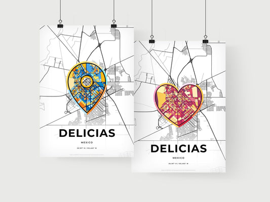 Delicias Mexico art print for couples
