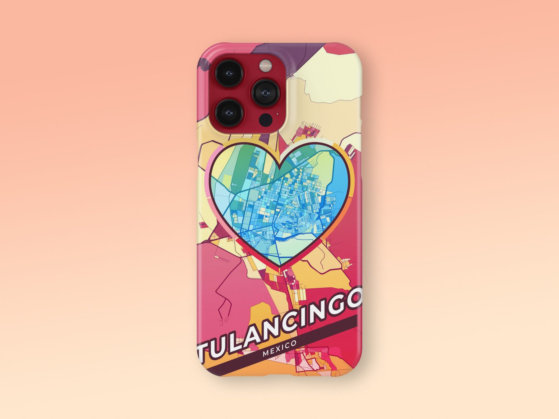 Tulancingo Mexico slim phone case with colorful icon 2