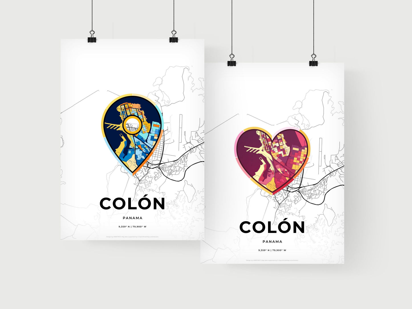 Colón Panama art print for couples