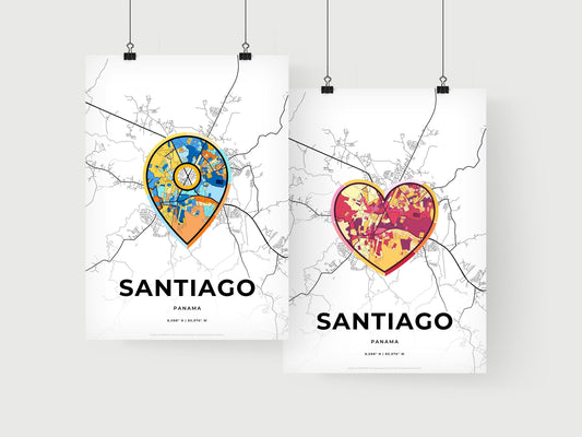 Santiago Panama art print for couples