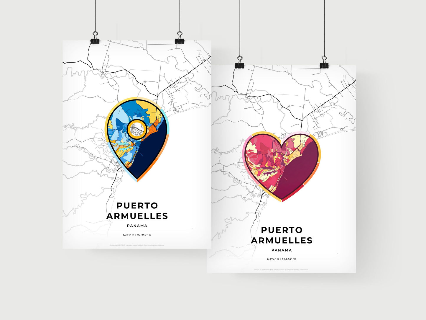 Puerto Armuelles Panama art print for couples