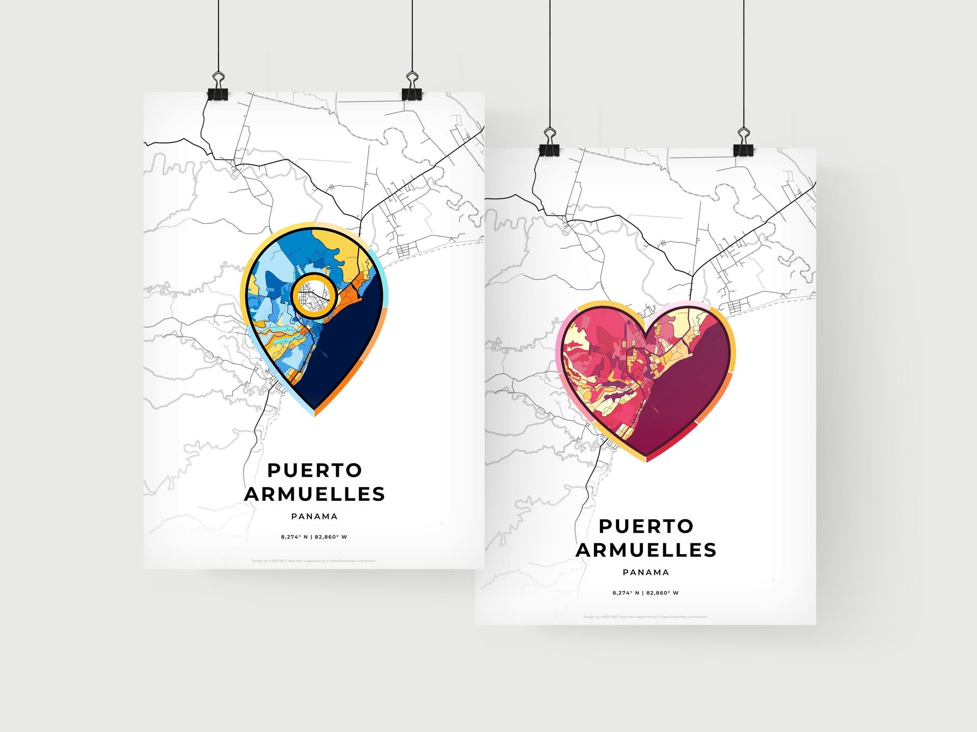 Puerto Armuelles Panama art print for couples