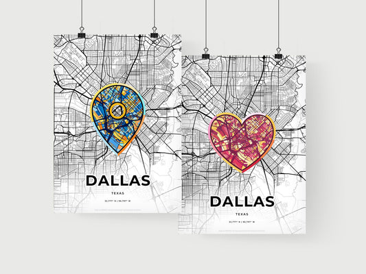 Dallas Texas art print for couples