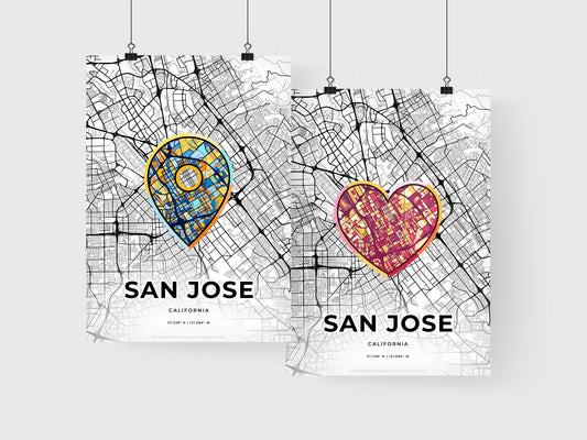 San Jose California art print for couples