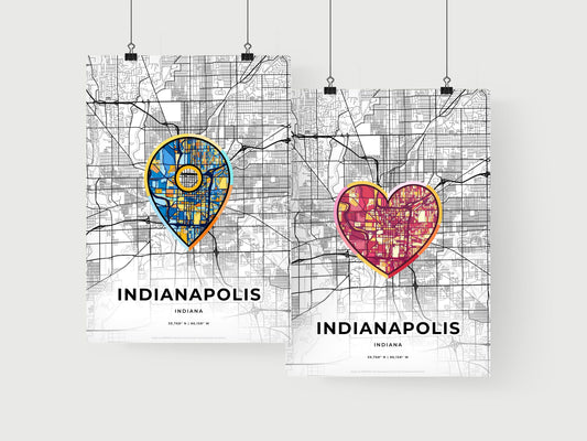 Indianapolis Indiana art print for couples