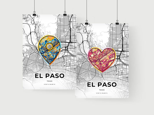 El Paso Texas art print for couples