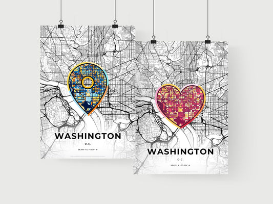 Washington D.C. art print for couples