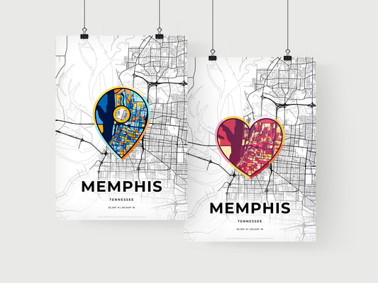 Memphis Tennessee art print for couples