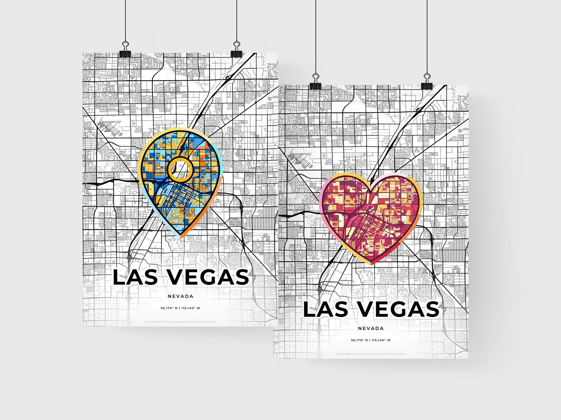 Las Vegas Nevada art print for couples