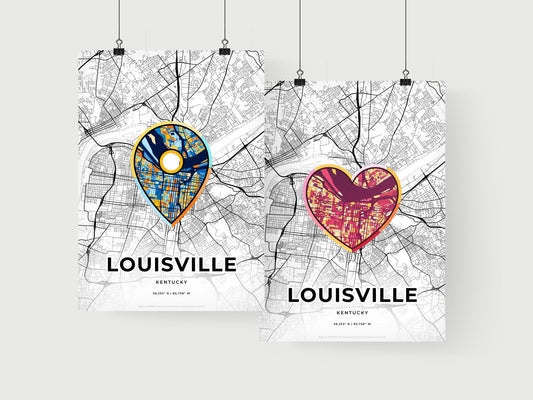 Louisville Kentucky art print for couples