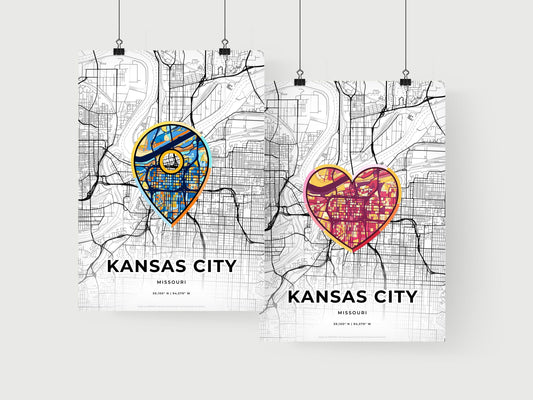 Kansas City Missouri art print for couples